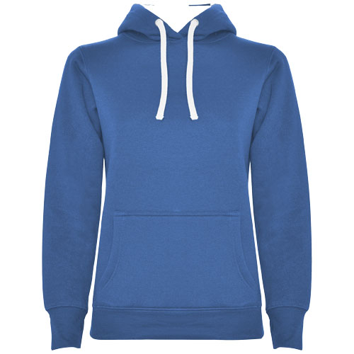 Sweat à capuche publicitaire Femme 280gr Urban ROLY Bleu royal et Blanc